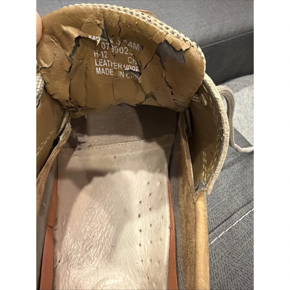 Sperry Top-Sider Billfish 3-Eye Mens 14M Tan Beige Leather Boat Shoes 0799023